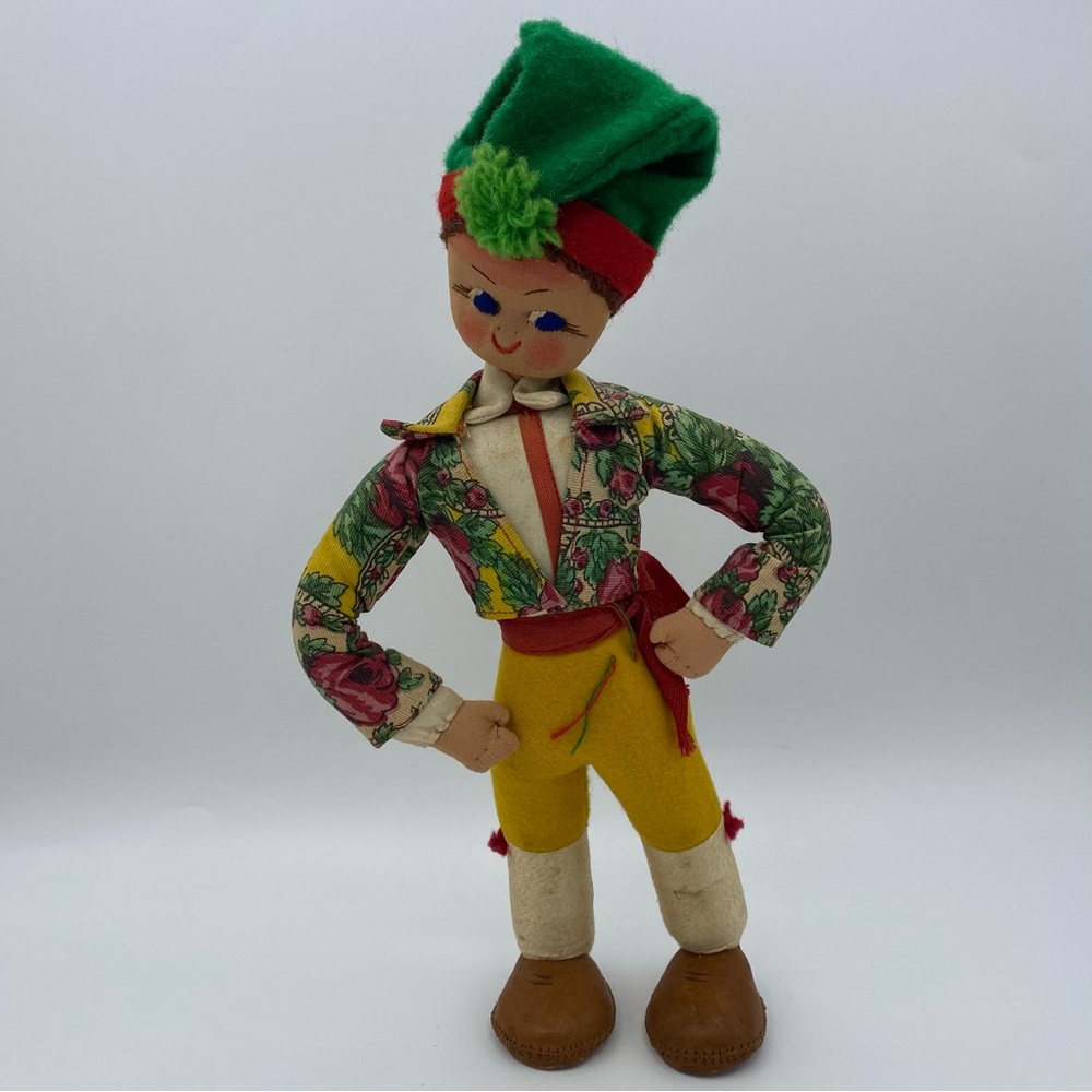 Maria Helena Cloth Doll Vintage Portuguese Standing Figure Vtg 11 In Gift Decor